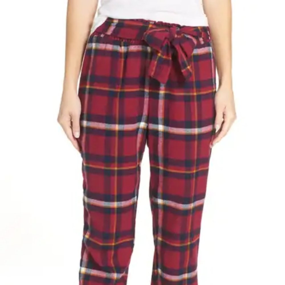 Make + Model Smocked Flannel Jogger Pants -  Small